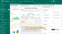 - Drag the <b>Line chart</b> component into the content area of your report.