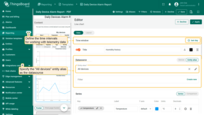 - Define the <b>time intervals</b> for working with telemetry data.<br>- Specify the entity alias <b>All devices</b> as the <b>datasource</b>.