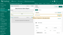 - In the <b>Datasource</b> section, click "<b>Create new</b>" entity alias button.