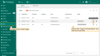 Go to the "<b>Users</b>" page. Click "<b>Login as Tenant Admin</b>" icon next to Bob's account in the "<b>Device Admins</b>" group of Tenant A.