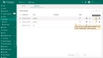 Click on the "<b>Entity group details</b>" icon opposite the "<b>Building B</b>" devices group to which you want to add the role.