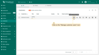 Click on the "Manage customer users" icon opposite the "Building A" customer.