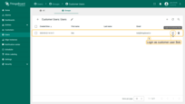 Now login as customer user Bob.