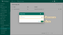 Enter the new value and click "Save".