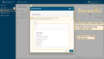 Step 1. Open tenant profile menu and add new tenant profile. Click "isolated SENTIENT RuleEngine" box, Main queue added by default and can not be renamed or deleted.