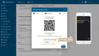 Enter the 6-digit code generated by the app (5), and click "Next" (6).