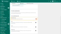 2FA via Authentication app is enabled.
