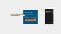 After that, the user must enter the security code generated by the authenticator app (2), and click "Continue" (3).