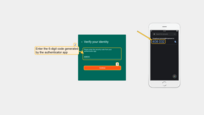 After that, the user must enter the security code generated by the authenticator app (2), and click "Continue" (3).