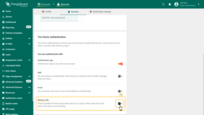 Enable authentication via backup codes (1).