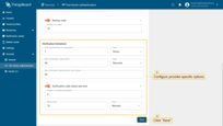 - Optional, configure provider-specific options (3).<br>-Click <b>Save</b>.