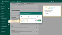 Enter the 6-digit code from your verification email (4), then click "Activate" (5).