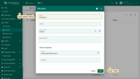 In the asset creation form, fill in the required fields: <b>Name</b> – a unique name for the asset; <b>Asset profile</b> – by default, the profile is set to "<b>default</b>", but you can choose a different profile if needed. Click "<b>Add</b>".