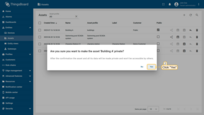 Confirm your action in the popup dialog.