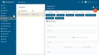 Clicking on a customer opens a details window where you can view and manage all aspects related to that customer.