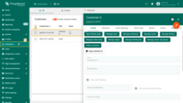 Clicking on a customer opens a details window where you can view and manage all aspects related to that customer.