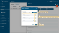 Select the desired credential type and generate or enter required fields. Click "<b>Save</b>".