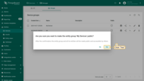 Confirm your action in the popup dialog.