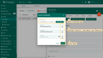 Select the desired credential type and generate or enter required fields. Click "<b>Save</b>".
