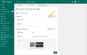 Leave "Default" applications settings to use the <b>SENTIENT Cloud</b> mobile application.