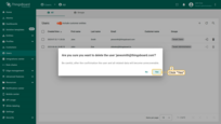 Confirm the deletion in the dialog prompt.