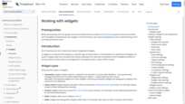 You will be transferred to the URL specified in the action. In our case, it's the "Working with SENTIENT widgets" documentation page.