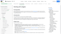 You will be transferred to the URL specified in the action. In our case, it's the "Working with SENTIENT widgets" documentation page.