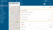Common map settings are the basic global settings for the Map widget in SENTIENT. They define how the map behaves on load and what is displayed initially.