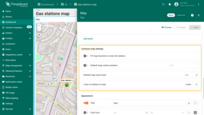 Common map settings are the basic global settings for the Map widget in SENTIENT. They define how the map behaves on load and what is displayed initially.
