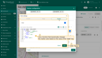 Use a function that dynamically changes the marker color based on the value of the "state" key.