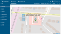 Now, click on the polygon, hold down the mouse button, and drag it to the new location.