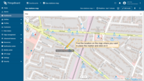 Find the location on the map where you want to place the marker and click on it.