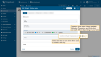 If a key is not yet present in the database, type its name and select the type (Attribute, Entity field, or Time series). The widget will display values once they become available.