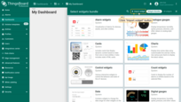 Click <b>Import widget</b> in the top‑right corner.